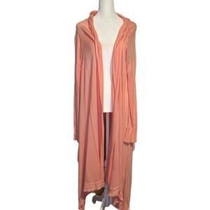 Donna Karan pink knit long sleeve open front cardigan size M/L